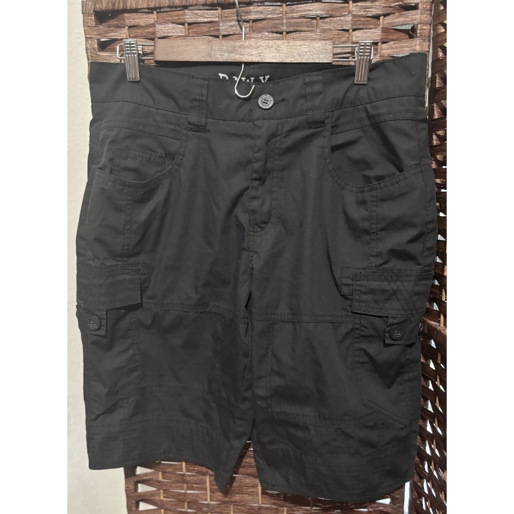 RAW X Shorts Men's Size 32 Black Cargo Utility Relaxed Fit‎ Tactical Knee Length